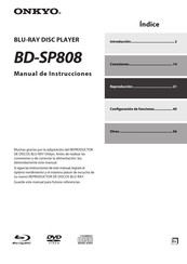 Onkyo BD-SP808 Manual De Instrucciones