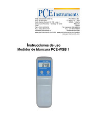 PCE Instruments PCE-WSB 1 Instrucciones De Uso