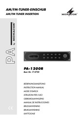 Monacor PA-1200R Manual De Instrucciones