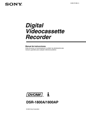 Sony DVCAM DSR-1800A Manual De Instrucciones
