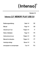 Intenso 2,5 MEMORY PLAY Instrucciones De Uso