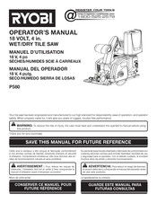 Ryobi P580 Manual Del Operador