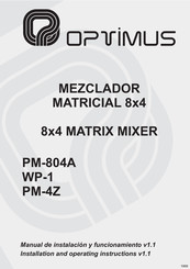 Optimus PM-4Z Manual De Instalación