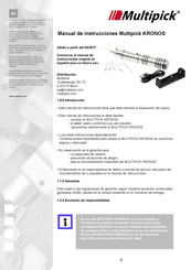 Multipick KRONOS Manual De Instrucciones