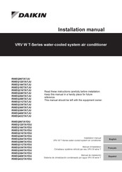 Daikin VRV W T Serie Manual De Instalación