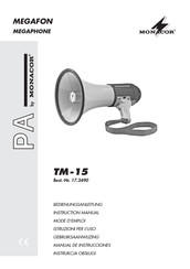 Monacor PA TM-15 Manual De Instrucciones