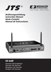 Monacor JTS IN-64R Manual De Instrucciones