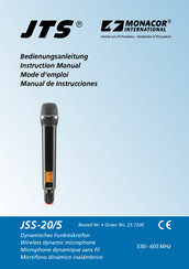 Monacor JTS JSS-20/5 Manual De Instrucciones