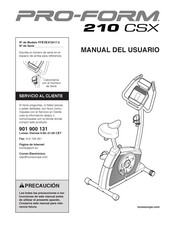 ICON ProForm 210 CSX Manual Del Usuario