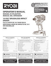 Ryobi P239 Manual Del Operador