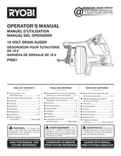 Ryobi P4001 Manual Del Operador