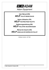 Adam Equipment AELP 1000 Manual De Usuario