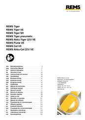 REMS Tiger pneumatic Instrucciones De Servicio