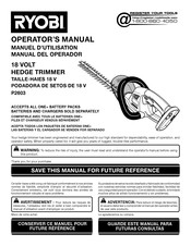 Ryobi P2603 Manual Del Operador