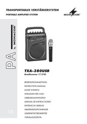 Monacor PA XA-380USB Manual De Instrucciones