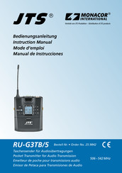 Monacor JTS RU-G3TB Manual De Instrucciones