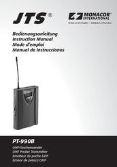 Monacor JTS PT-990B Manual De Instrucciones