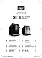 Melita Caffeo SOLO & perfect milk Serie Manual De Instrucciones