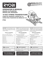 Ryobi P750 Manual Del Operador