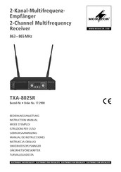 Monacor TXA-802SR Manual De Instrucciones