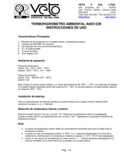 Veto A603123K Instrucciones De Uso