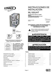 Lennox MERIT ML180UHT Instrucciones De Instalación