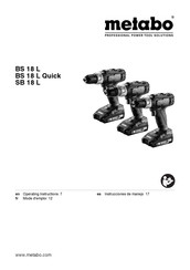 Metabo BS 18 L Instrucciones De Manejo