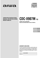 Aiwa CDC-X907M YU Manual De Instrucciones