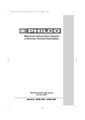 Philco APM-J5N Manual De Instrucciones Garantía Y Servicios Técnicos Autorizados