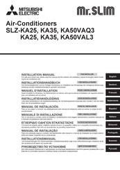 Mitsubishi Electric Mr. SLIM KA50VAL3 Para El Instalador