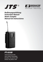 Monacor JTS PT-850B Manual De Instrucciones