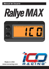 iCO Racing Rallye MAX Manual De Usuario