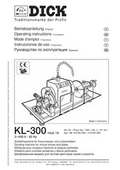 Dick KL-300 Instrucciones De Uso