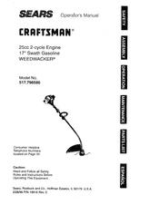 Sears Craftsman WEEDWACKER 517.798580 Operator's Manual