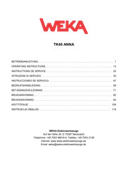 Weka TK40 ANNA Instrucciones De Servicio