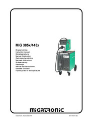 Migatronic MIG 445x Manual De Instrucciones