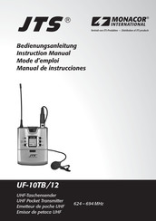 Monacor JTS UF-10TB/12 Manual De Instrucciones