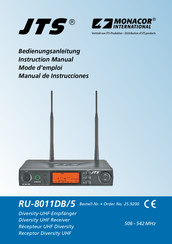 Monacor JTS RU-8011DB/5 Manual De Instrucciones