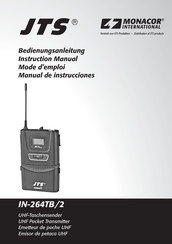 Monacor JTS IN-264TB/2 Manual De Instrucciones