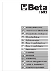 Beta 1952 Manual De Uso E Instrucciones