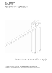 Proteco BARRY Instrucciones De Instalación Y Reglaje