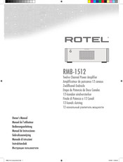 Rotel RMB-1512 Manual De Instrucciones