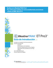 WeatherTRAK Pro3 Guía De Introducción