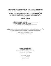 PennEngineering PEMSERTER 4 SERIE Manual De Operación Y Mantenimiento