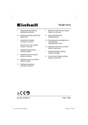 EINHELL TE-BD 750 E Manual De Instrucciones