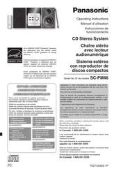 Panasonic SC-PM46 Instrucciones De Funcionamiento