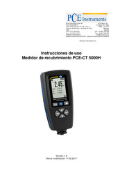 PCE Instruments PCE-CT 5000H Instrucciones De Uso