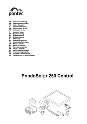 Pontec PondoSolar 250 Control Instrucciones De Uso