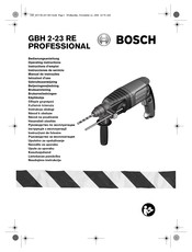 Bosch GBH 2-23 RE PROFESSIONAL Instrucciones De Servicio