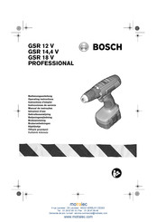 Bosch GSR 14,4 V PROFESSIONAL Instrucciones De Servicio